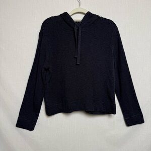 Lucky Brand Dark Gray Knit Hoodie Pullover Sweater | Size M